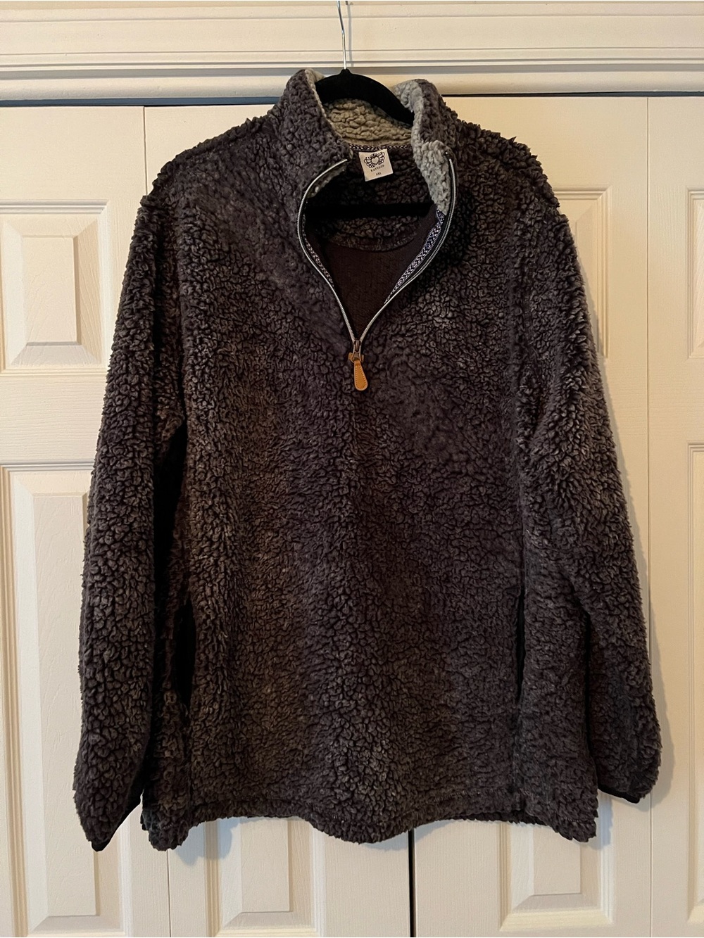Katydid Dark Gray Sherpa Half-Zip Pullover